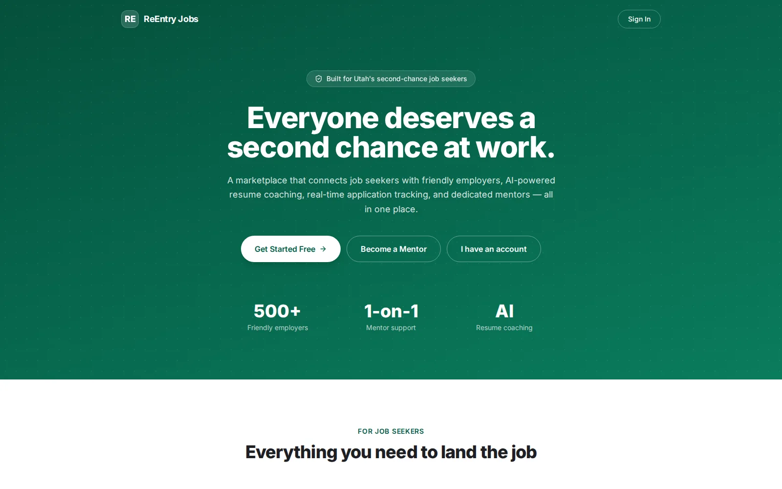 ReEntry Jobs website